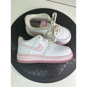 Nike Force1 infant Jr Kids Shoes Sz 8C Boy / Girl Pink🩷Trainers Sneakers